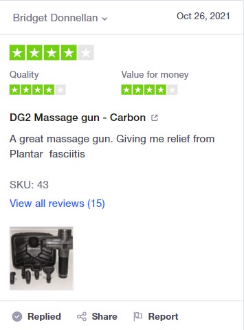 Bridget Donnelan Review Plant fasciitis massage gun